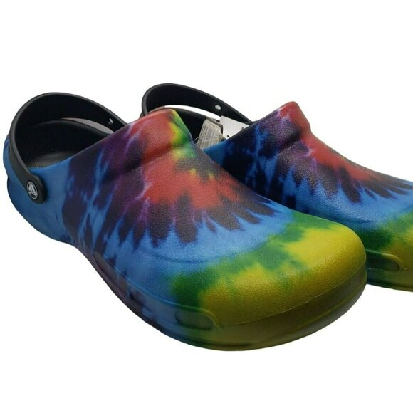 Crocs Tie Dye Rainbow Bistro Graphic Clogs Sandals Colorful Mens US 15 EUR 50 51 - Picture 6 of 6